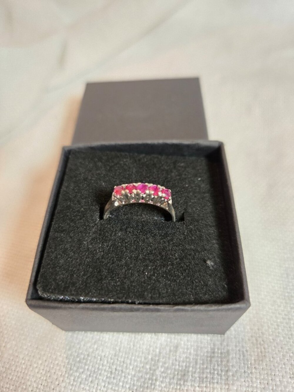 Sterling Slilver Ruby Ring Size 6